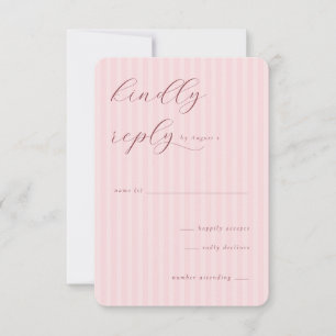 Elegant Pink RSVP Card