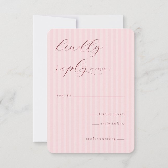 Elegant Pink RSVP Card (Front)