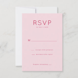Elegant Pink RSVP Card