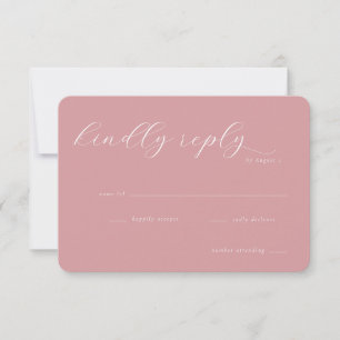 Elegant Pink RSVP Card