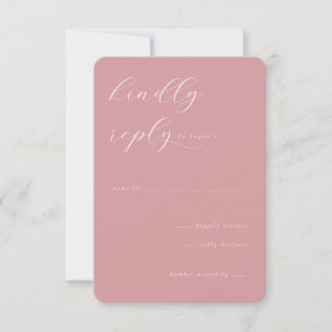 Elegant Pink RSVP Card