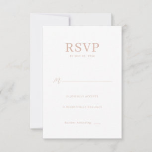 Elegant Pink RSVP Card