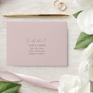 Elegant Pink RSVP Wedding Envelope