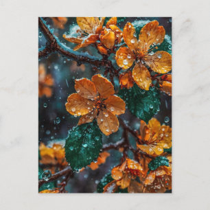 Elegant Pink Sakura Blossom Postcard - Japanese Ch