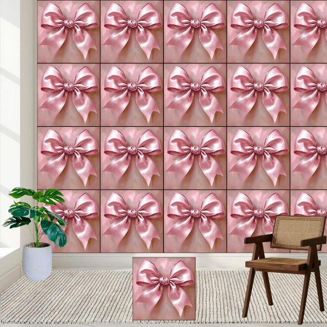 Elegant Pink Satin Bow Wallpaper (Creator Uploaded)