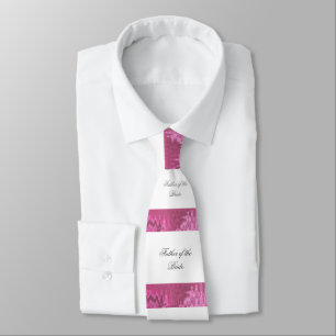 Elegant Pink Satin Ribbon, Father of the Bride Tie