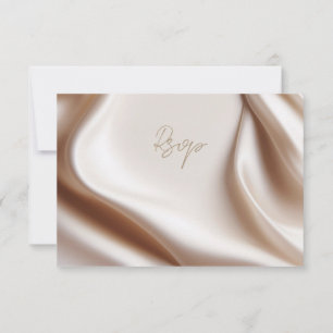 Elegant pink satin rsvp with meal choices card