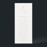 Elegant Pink Script Monogram Wedding Program<br><div class="desc">Elegant wedding program featuring a classic design with your monogram in a script font along with your details in a traditional serif font.</div>