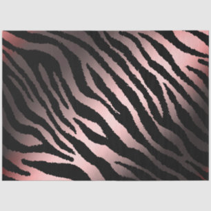 Elegant Pink Silver Tiger Tissue Paper