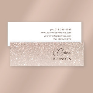 Elegant Pink Sparkly Jewellery Earring Display  Mini Business Card