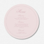 Elegant Pink Stripes Wedding Menu<br><div class="desc">Elegant Pink Stripes Wedding Menu</div>
