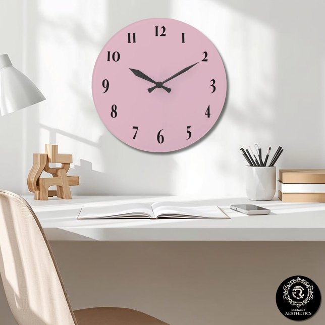 Elegant Pink Taupe Wall Clock (Creator Uploaded)