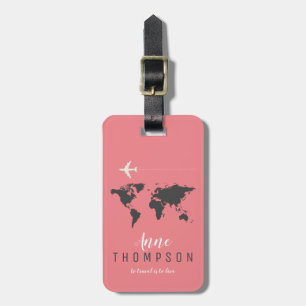 elegant PINK travel Luggage Tag