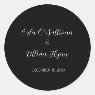 Elegant Pink tulip - minimalist modern wedding Classic Round Sticker