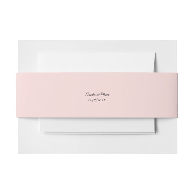 Elegant Pink Tulips Bouquet Wedding  Invitation Belly Band (Front Example)