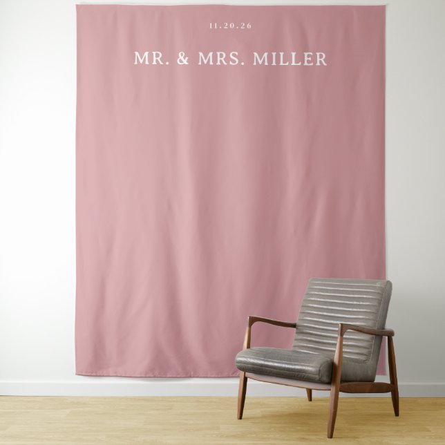 Elegant Pink Typographic Tapestry (In Situ)