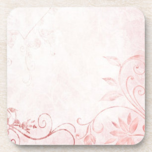 Elegant Pink Vintage Coaster