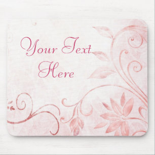 Elegant Pink Vintage Mouse Pad