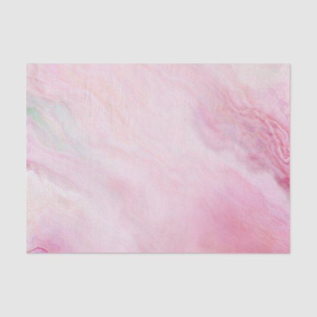Elegant Pink Watercolor Agate Pattern  Tissue Pape Paper (Front)