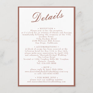 Elegant Pink Watercolor Floral Monogram Wedding Enclosure Card