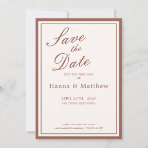 Elegant Pink Watercolor Floral Monogram Wedding Save The Date