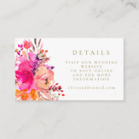 Elegant Pink Watercolor Floral Wedding RSVP Online