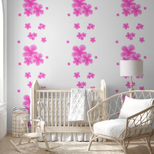 Elegant Pink Watercolor Flower Peel and Stick Wallpaper
