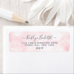 Elegant Pink Watercolor Return Address Labels<br><div class="desc">These cute return address labels are perfect for adding a touch of glam to your mail. The design features a pink watercolor background with easy to personalise template wording. This design matches the spring summer floral bridal shower collection but you can use these labels for all your mailing needs. View...</div>