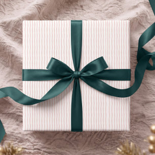 Elegant Pink Watercolor Stripe Christmas Wrapping  Paper