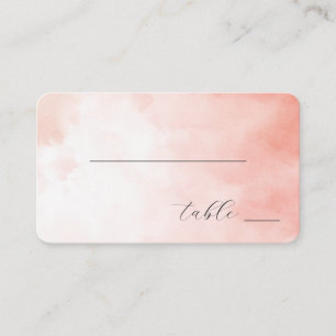Elegant Pink Watercolor Table Sign Place Card