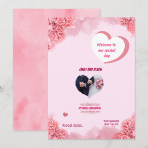 Elegant Pink Wedding invitation