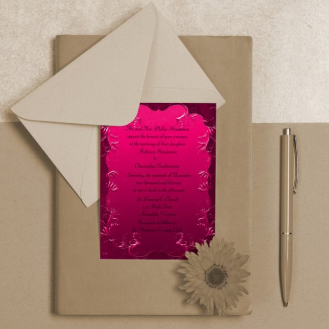Elegant Pink Wedding Invitation (Creator Uploaded)