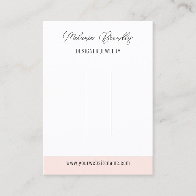 Elegant Pink White Hairclips Display   Business Card (Front)