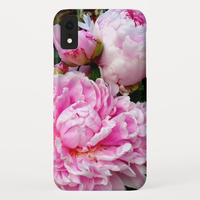 Elegant pink white peony floral garden photo Case-Mate iPhone case (Back)