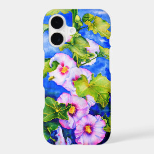 Elegant pink white watercolor floral garden