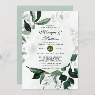 Elegant Pink White Watercolor Peonies Wedding Invi Invitation