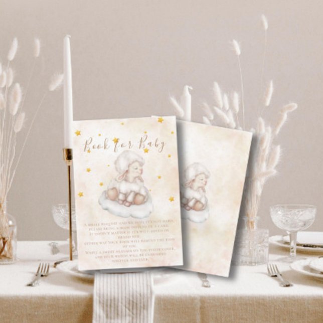 Elegant Pinky Lamb Magic star Sheep Books for Baby Enclosure Card (Creator Uploaded)