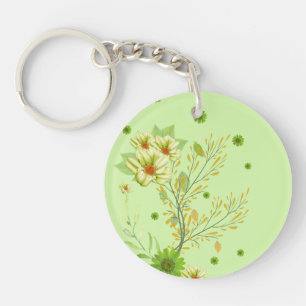 Elegant pistachio green keychain
