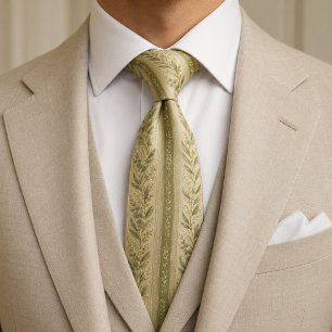 Elegant Pistachio Luxury Botanical Tie