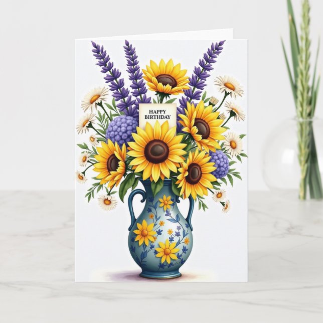 Elegant Pitcher Birthday Card (Front)