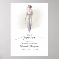 Elegant PJs & Prosecco Bachelorette Party Welcome