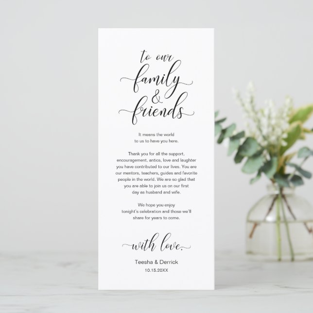 Elegant Place Setting Dinner Party Thank You Card (Standing Front)
