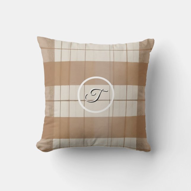 Elegant Plaid Autumn Thanksgiving  Cushion (Front)