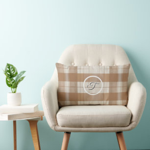 Elegant Plaid Autumn Thanksgiving  Lumbar Cushion