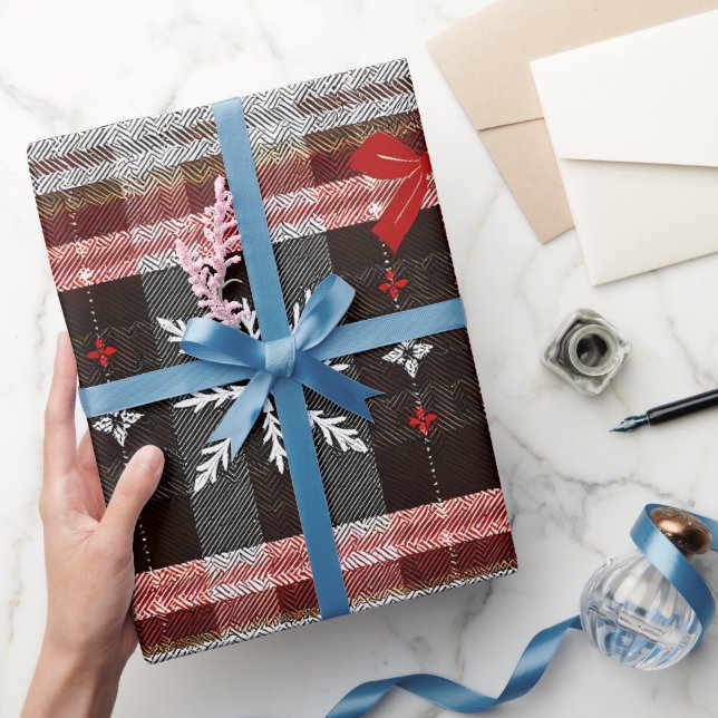Elegant Plaid Christmas Pattern Wrapping Paper (Gifting)