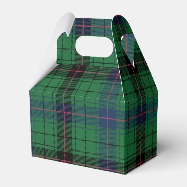 Elegant Plaid Davidson Rustic Tartan Favour Box (Front Side)