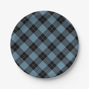 Elegant Plaid Holiday Paper Plate