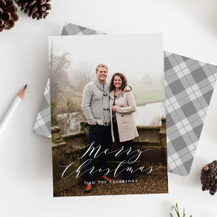 Elegant Plaid   Holiday Photo Card