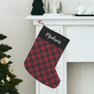 Elegant Plaid   Personalised Holiday Stocking