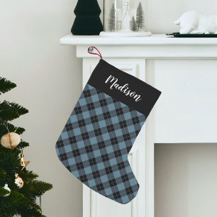 Elegant Plaid   Personalised Holiday Stocking